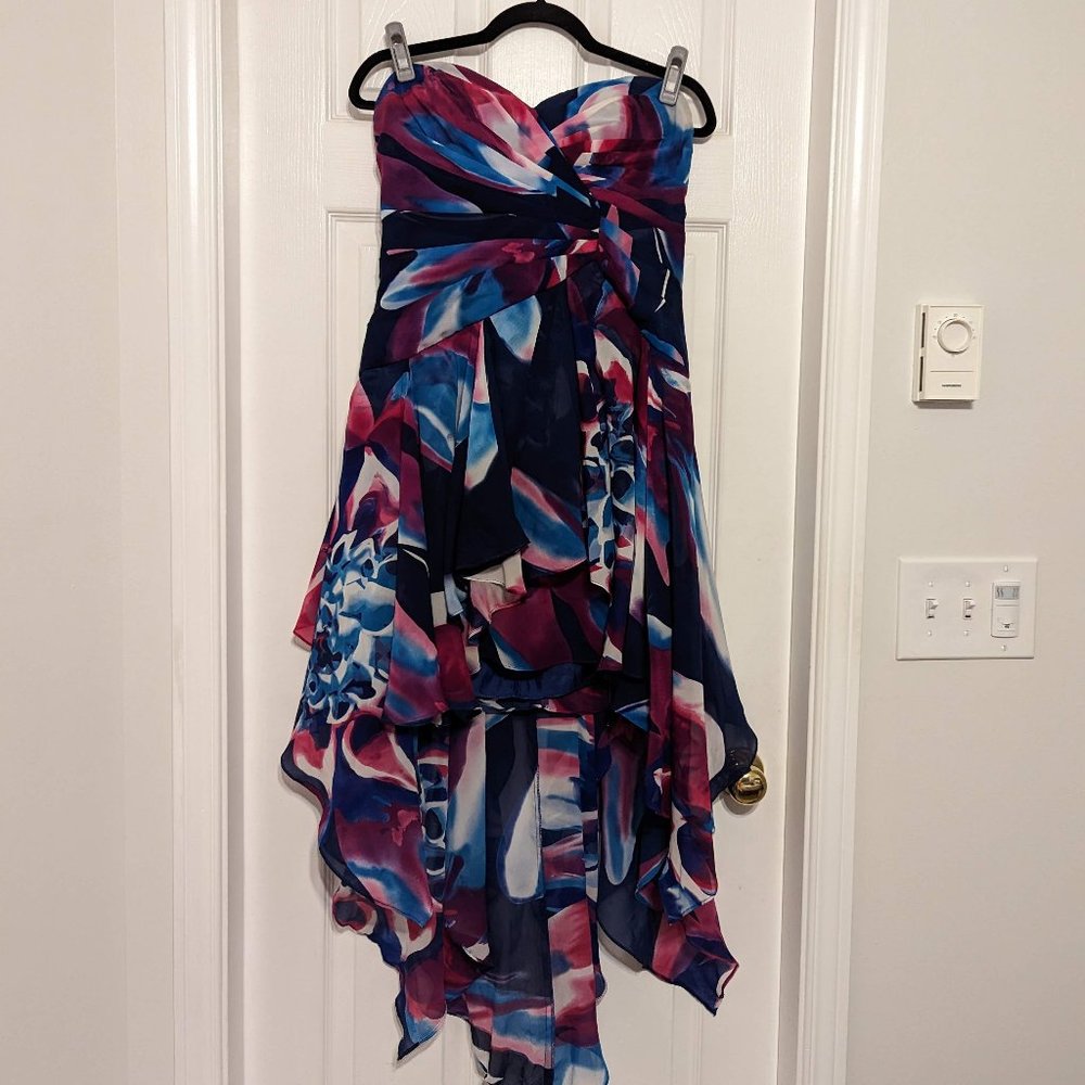 Le Chateau Floral high low dress